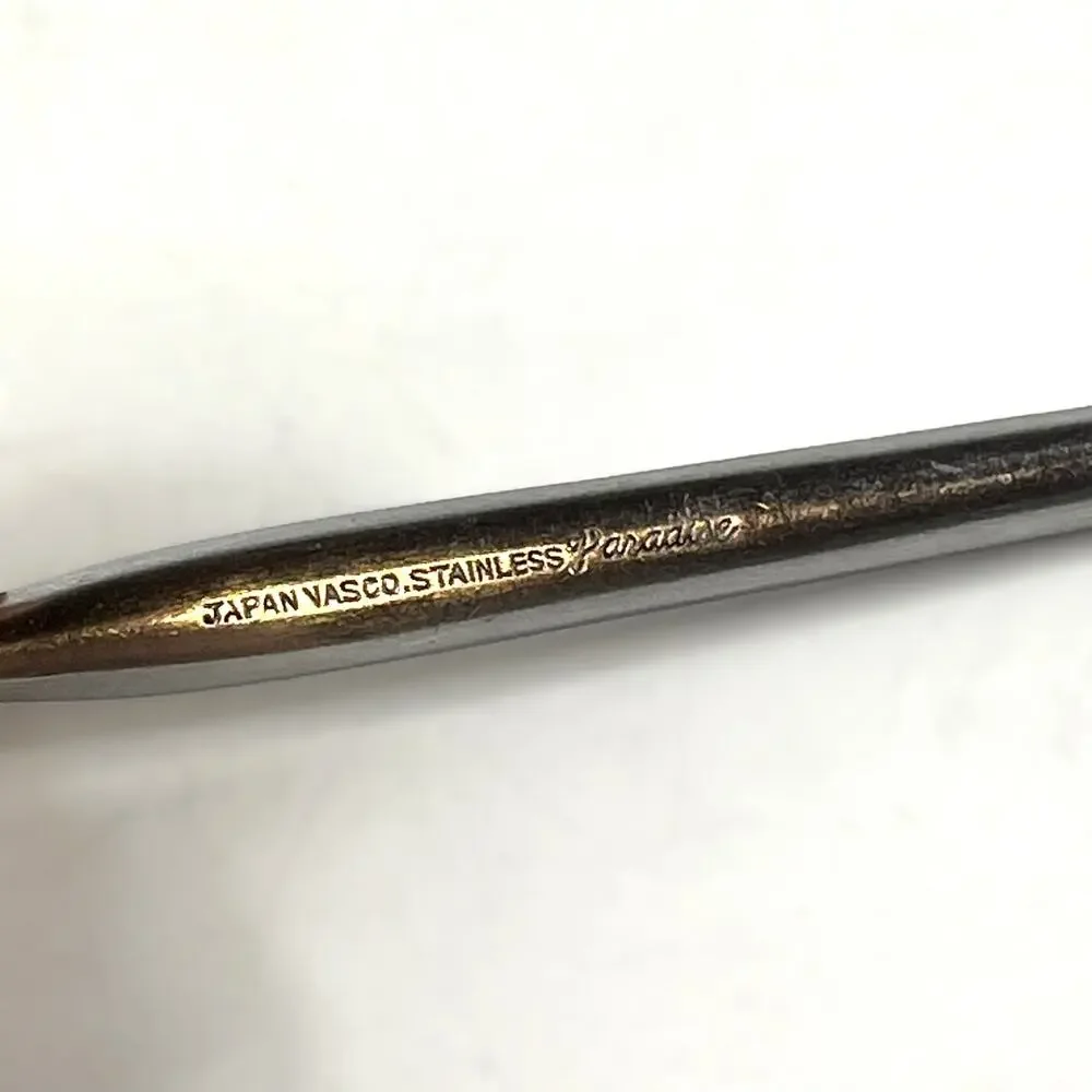 Vintage Japan Vasco Paradise POOR Stainless Steel Spoon Black Tip MCM